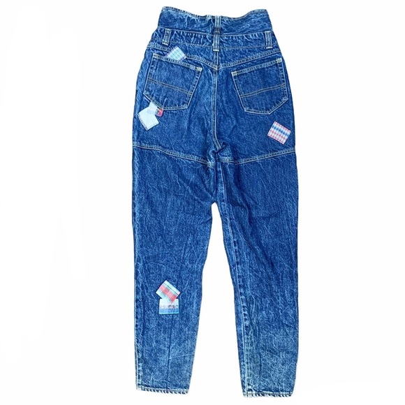 Vintage Patchwork Jeans 9/10 1980's  Cottagecore Acid Wash Made In Brazil ￼ - Picture 2 of 13